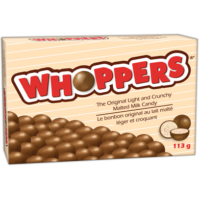 113 g Whoppers Original Light And Crunchy Malted Milk Candy