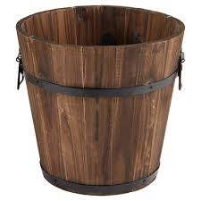 Wooden 12"Bucket Planter