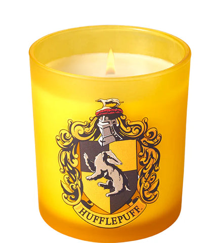 8oz Harry Potter Almond & Honey Scented Hufflepuff Glass Soy an Coco Wax Candle