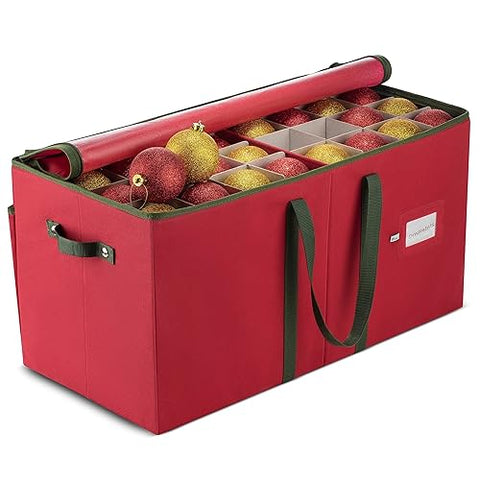 ZOBER Large Christmas Ornament Storage Box