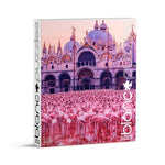 blanc Pink Flamingo Palace Jigsaw Puzzle - 500pc