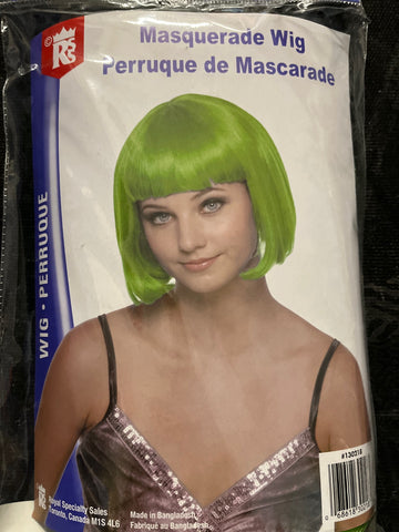 Masquerade Wig Short Green Hair - 130218