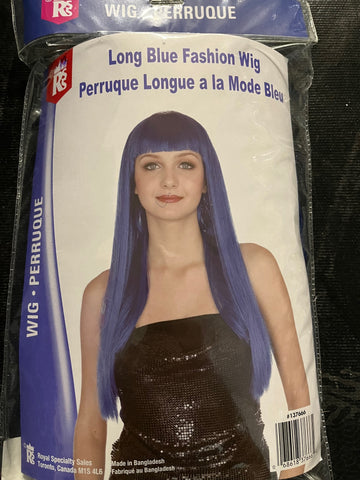 Long Blue Fashion Wig -137666
