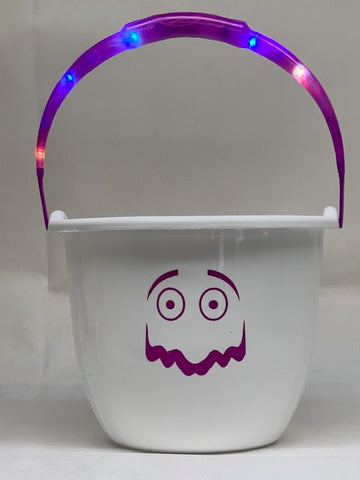 Ghost Halloween Treat Pail With Light Up Handle