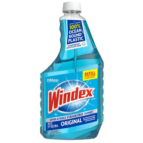 Windex Original Blue Glass Cleaner Refill Bottle - 768 mL