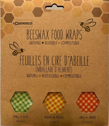 Danesco 3PK  Beeswax Food Wraps