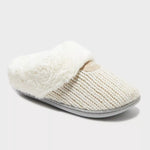 Ladies Deluxe by Dearfoams Cable Knit Slippers