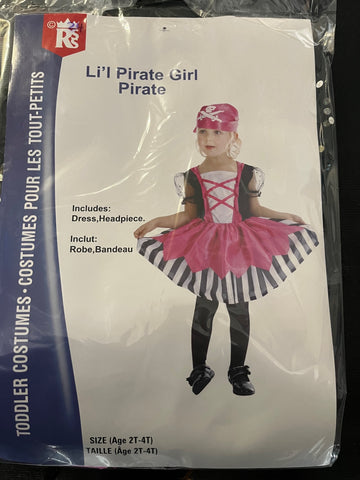Girls's L'il Pirate Costume 2T-4T (142 710)