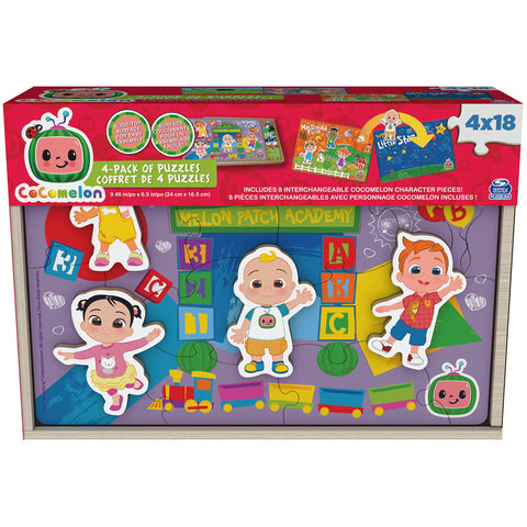 Cocomelon 4 Pack of Puzzles